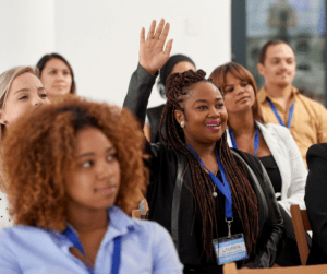 BlueSprig BCBAs raise their hands to ask questions